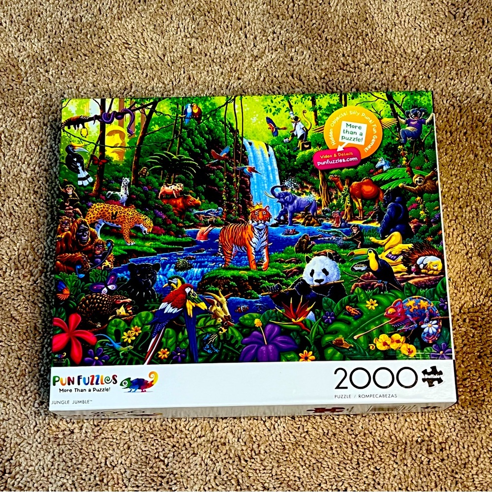 2000 Piece Pun Fuzzles Puzzle - Jungle Jumble